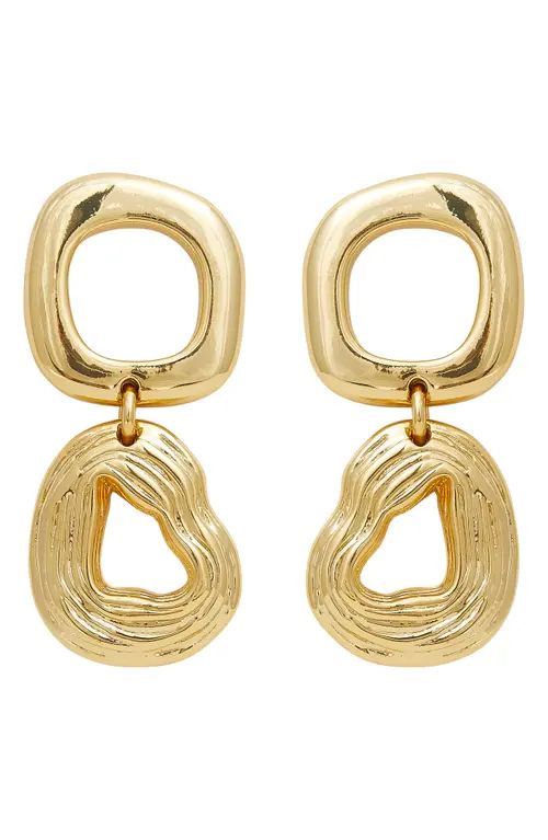 Petit Moments Emma Double Hoop Drop Earrings in Gold at Nordstrom | Nordstrom