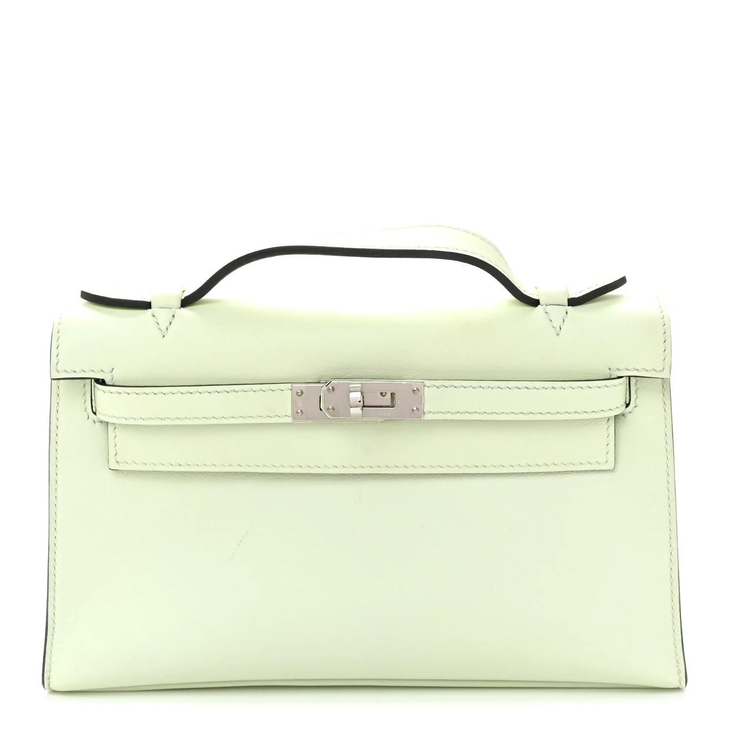 Hermes Swift Kelly Pochette Clutch Vert Fizz 1825606 | FASHIONPHILE (US)
