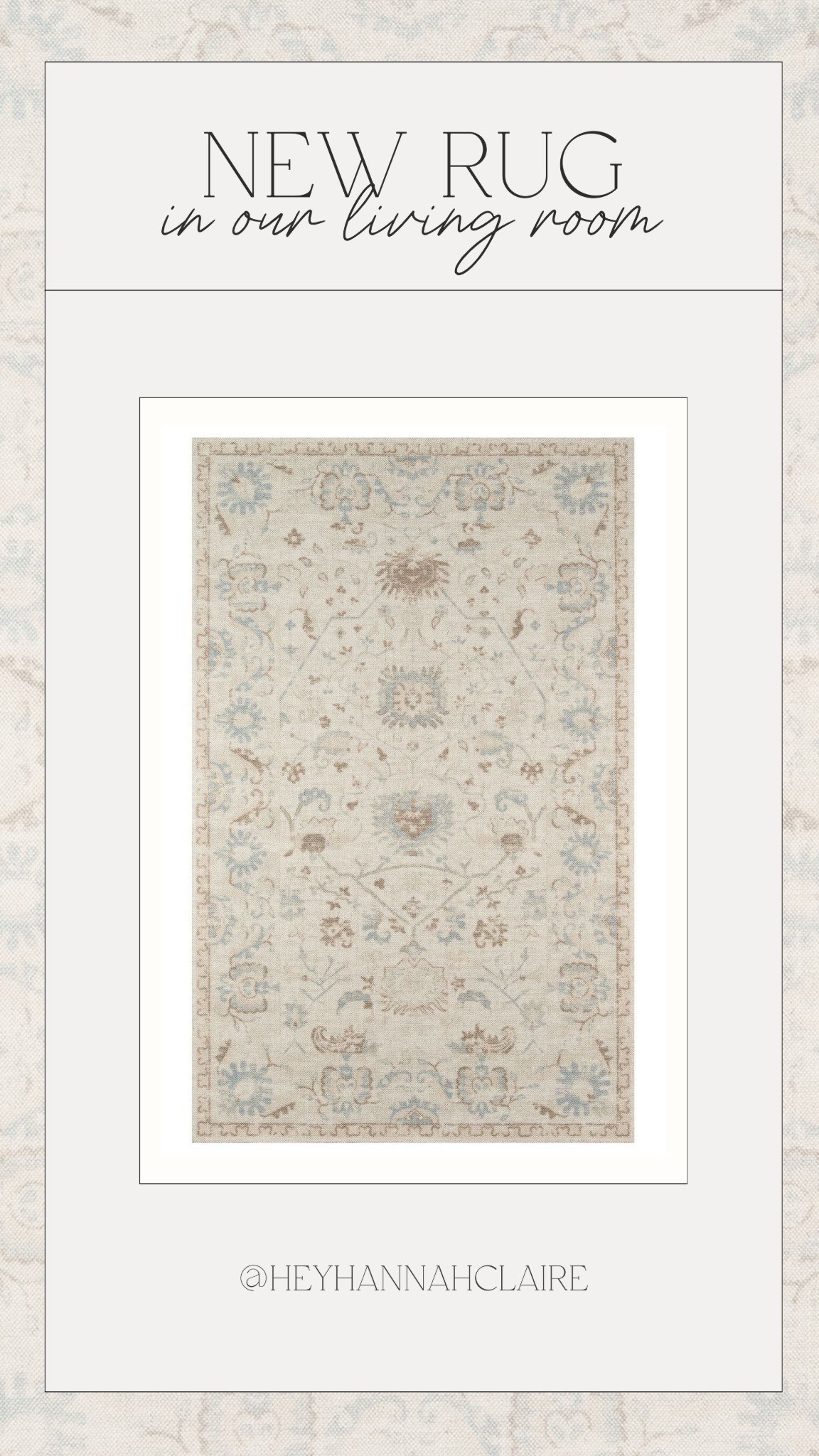 New living room rug! Love the neutral color with hints of blue. 🤍 

#LTKSaleAlert #LTKHome