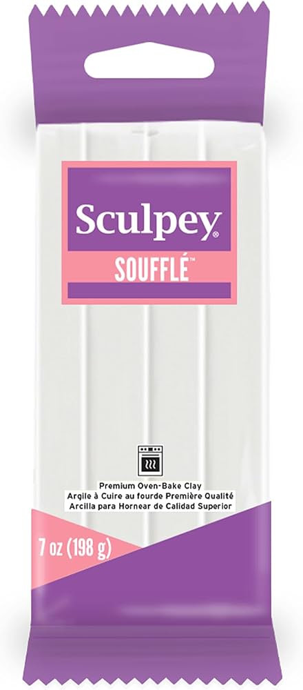 Sculpey Soufflé™ Polymer Oven-Bake Clay, Igloo White, Non Toxic, 7 oz. bar, Great for jewelry ... | Amazon (US)