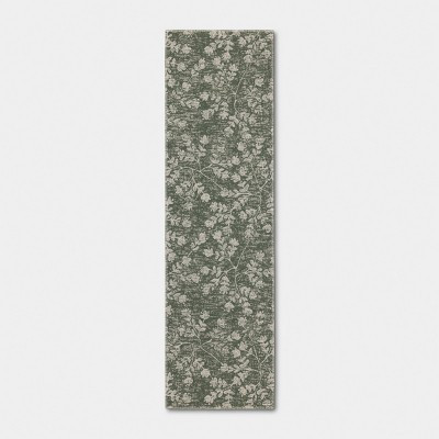 24"x84" Floral Harvest Runner Rug Green  - Threshold™ | Target