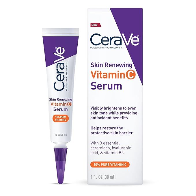 CeraVe Vitamin C Serum with Hyaluronic Acid | Skin Brightening Serum for Face with 10% Pure Vitam... | Amazon (US)