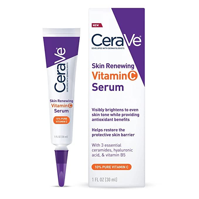 CeraVe Vitamin C Serum with Hyaluronic Acid | Skin Brightening Serum for Face with 10% Pure Vitam... | Amazon (US)