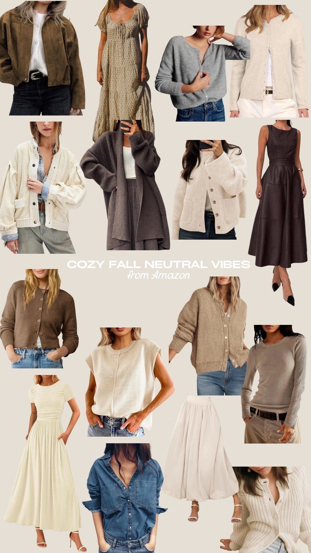 Seriously, so many neutral fall finds to welcome in the cozy season! Literally everything right here is in my Amazon cart! 🍂 