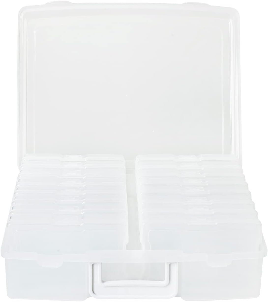 novelinks Transparent 4" x 6" Photo Cases and Clear Craft Keeper with Handle - 16 Inner Cases Pla... | Amazon (US)