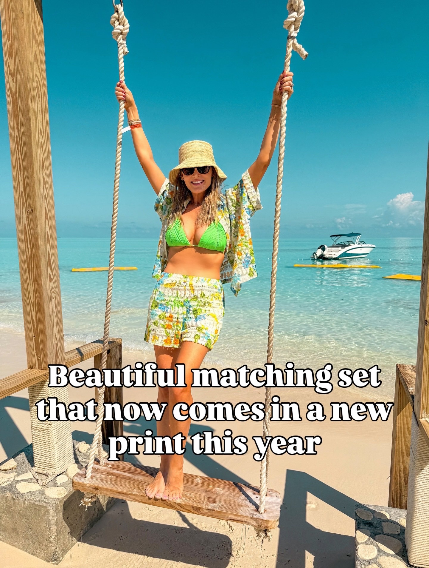 Swinging into spring with this unique two piece cover up set and lime green swim suit 🍀💚

#LTKOver40 #LTKootd #LTKdayinmylife