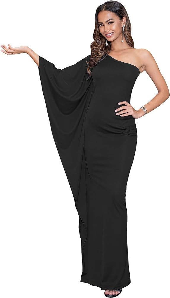KOH KOH Womens Long Sexy One Shoulder Evening Cocktail Semi Formal Maxi Dress | Amazon (US)