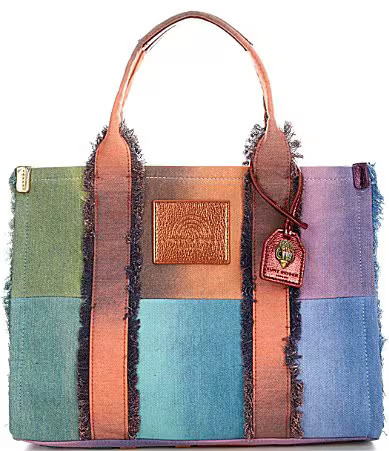 Kurt Geiger London Southbank Frayed Rainbow Tote Bag - Rainbow Multi | Dillard's