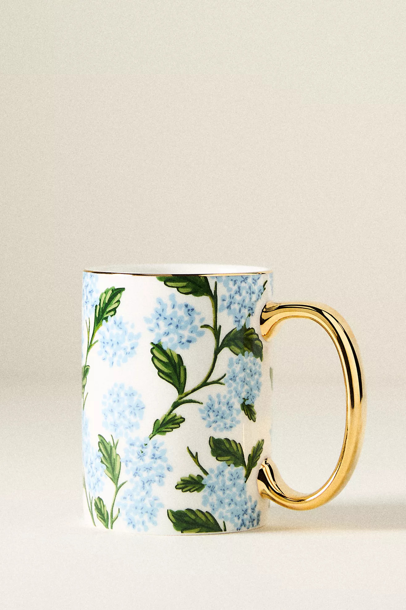 Rifle Paper Co. Hydrangea Printed Porcelain Mug | Anthropologie (US)