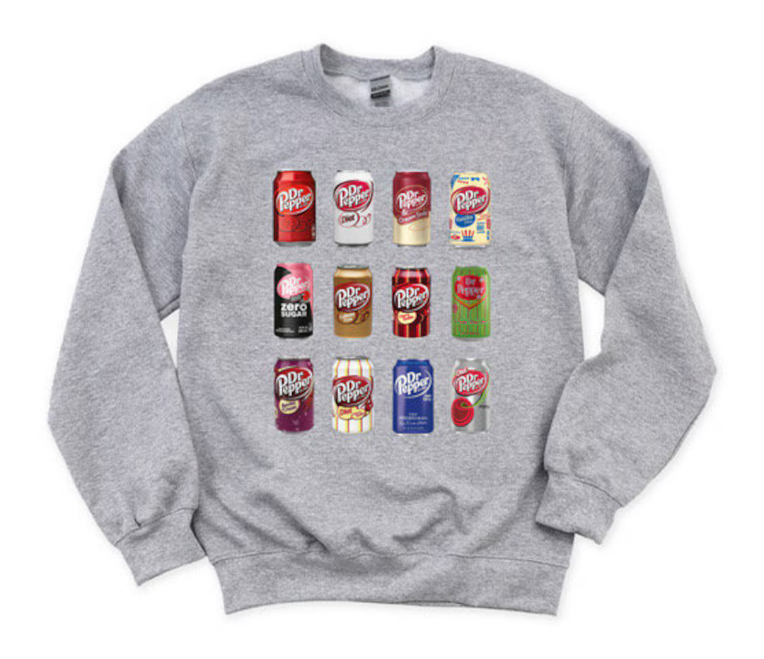 Dr Pepper Sweatshirt Tik Tok Famous Best Seller Soda Pop FREE Sticker With Purchase - Etsy | Etsy (US)