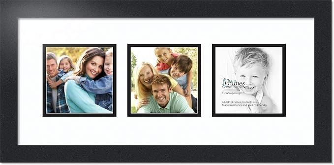 ArtToFrames Double-Multimat-95-61/89-FRBW26079 Collage Photo Frame Double Mat with 3-5x5 Openings... | Amazon (US)