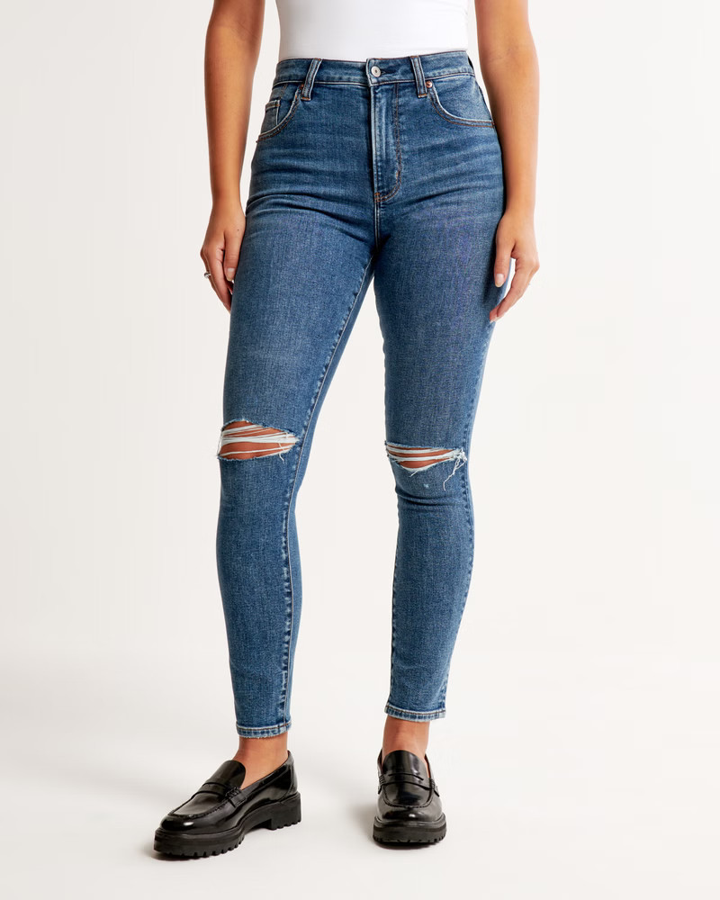 Curve Love High Rise Super Skinny Ankle Jean | Abercrombie & Fitch (US)