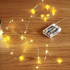 Amazon.com: Led String Lights, Sanniu Mini Battery Powered Copper Wire Starry Fairy Lights, Batte... | Amazon (US)