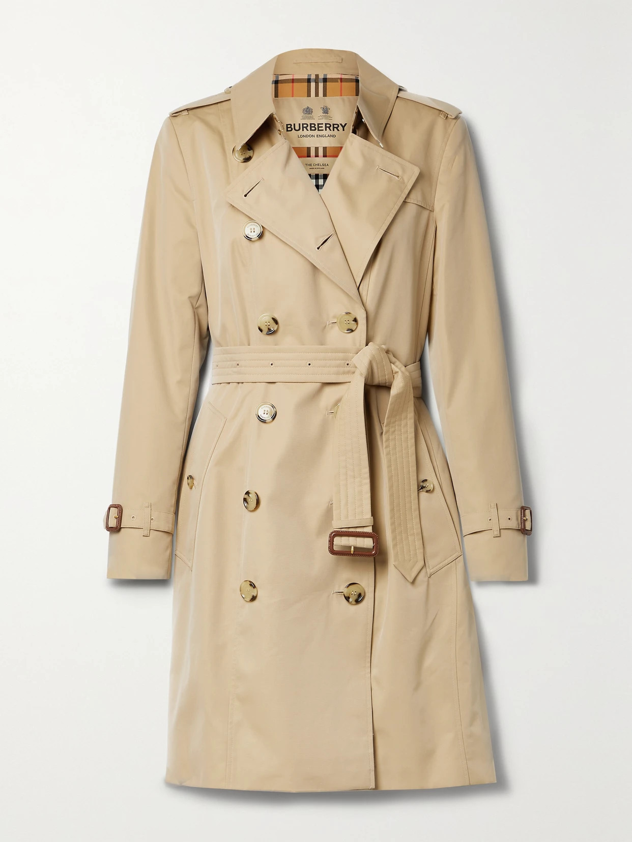 Burberry - The Chelsea Cotton-gabardine Trench Coat - Beige | NET-A-PORTER (UK & EU)