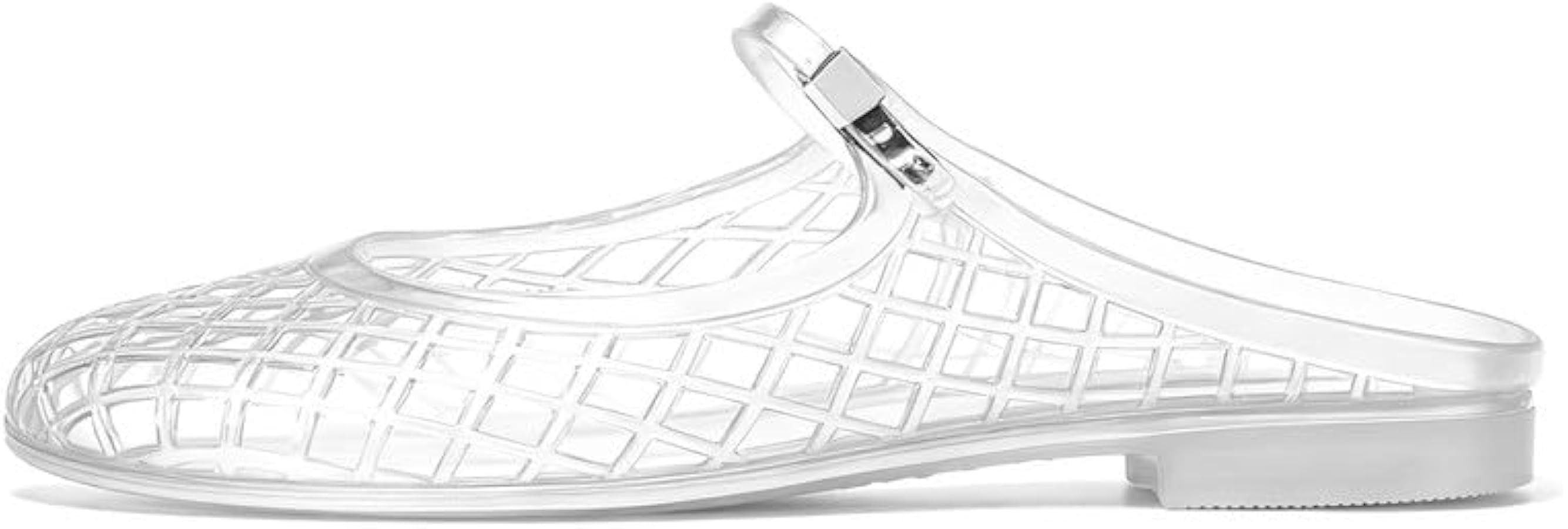 MAVMAX Clear Jelly Slide Sandals for Women Mary Jane Mules Breathable Closed Toe Flat Summer Slip... | Amazon (US)