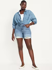 High-Waisted OG Jean Cut-Off Shorts -- 5-inch inseam | Old Navy (US)