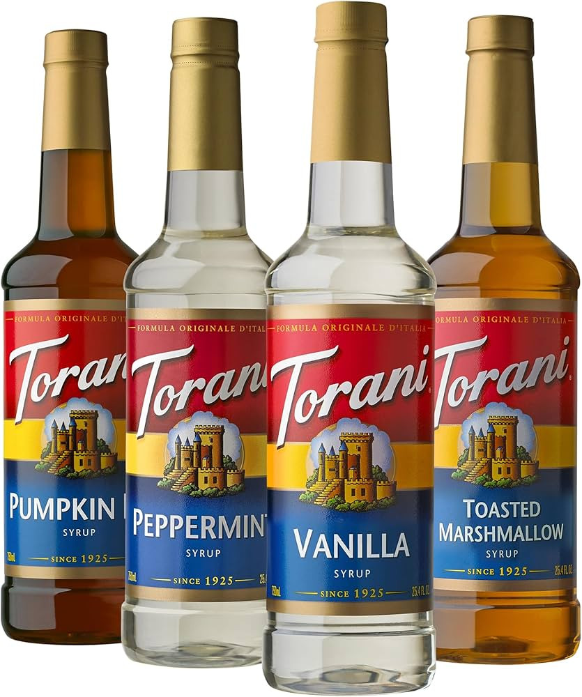 Torani Syrup Variety Packs, Holiday Favorites, 25.4 fl oz (Set of 4) | Amazon (US)