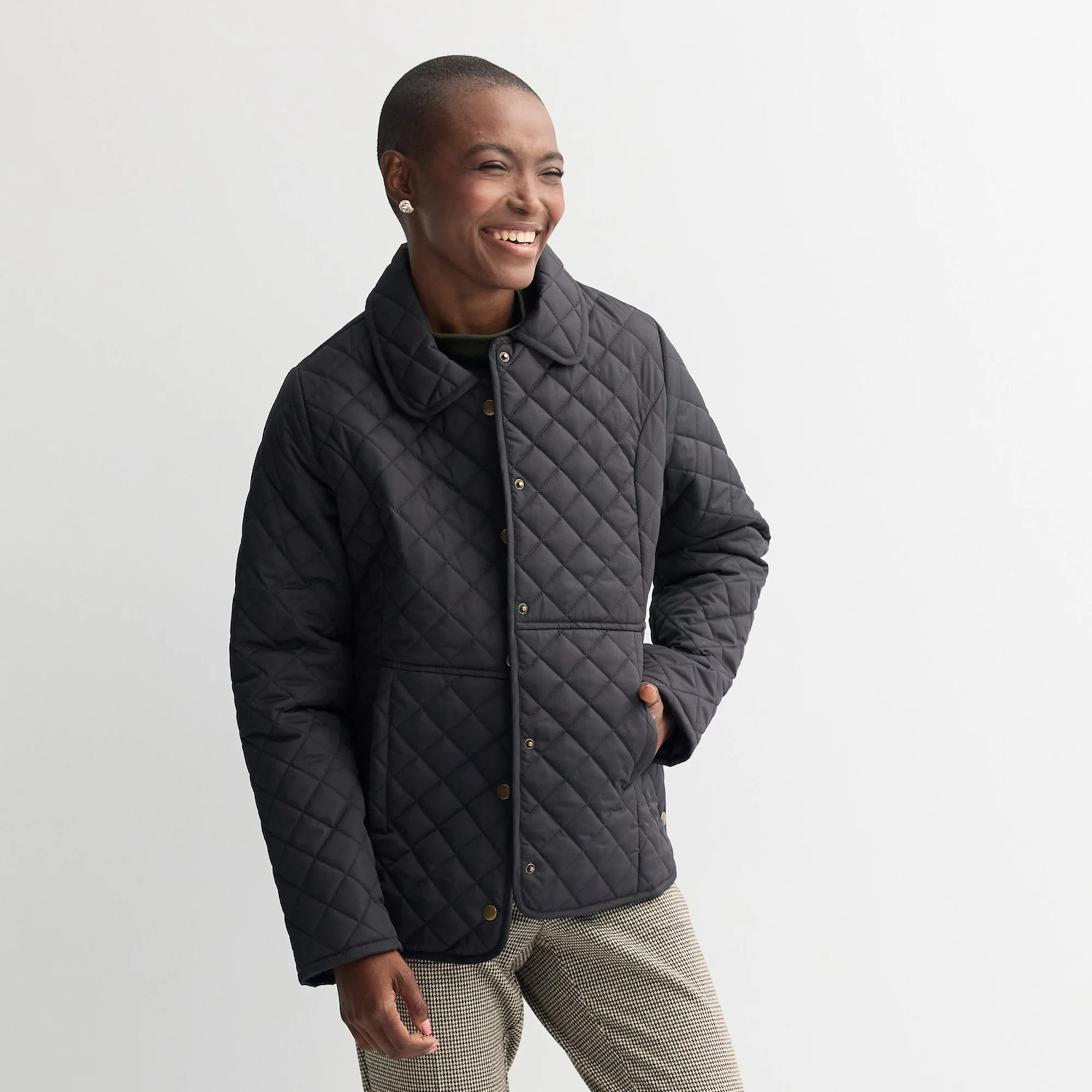 Women's Croft & Barrow® Quilted Snap Jacket | Kohl's