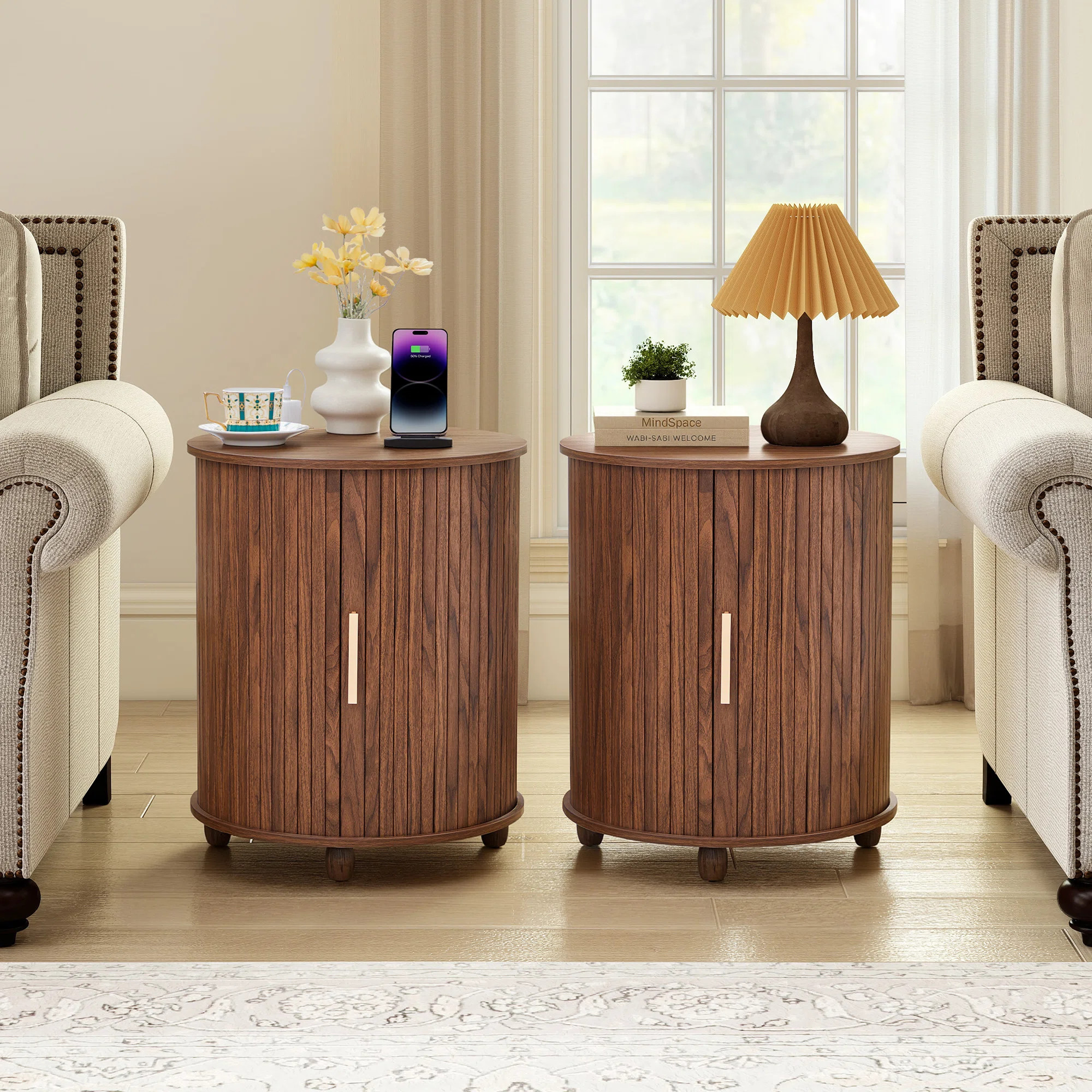 End Table With Storage And Charging Station (Set of 2) | Wayfair North America
