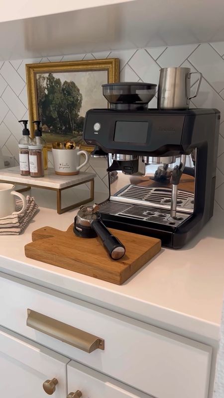 A short video of my coffee bar. 

White mugs, glass mugs, tea towel, best espresso machine, marble tray, gold coffee spoons, target finds, wood riser, marble riser, espresso machine, apothecary spice jars, apothecary coffee syrup pumps, coffee mugs, coffee books

#LTKhome #LTKFind #LTKstyletip