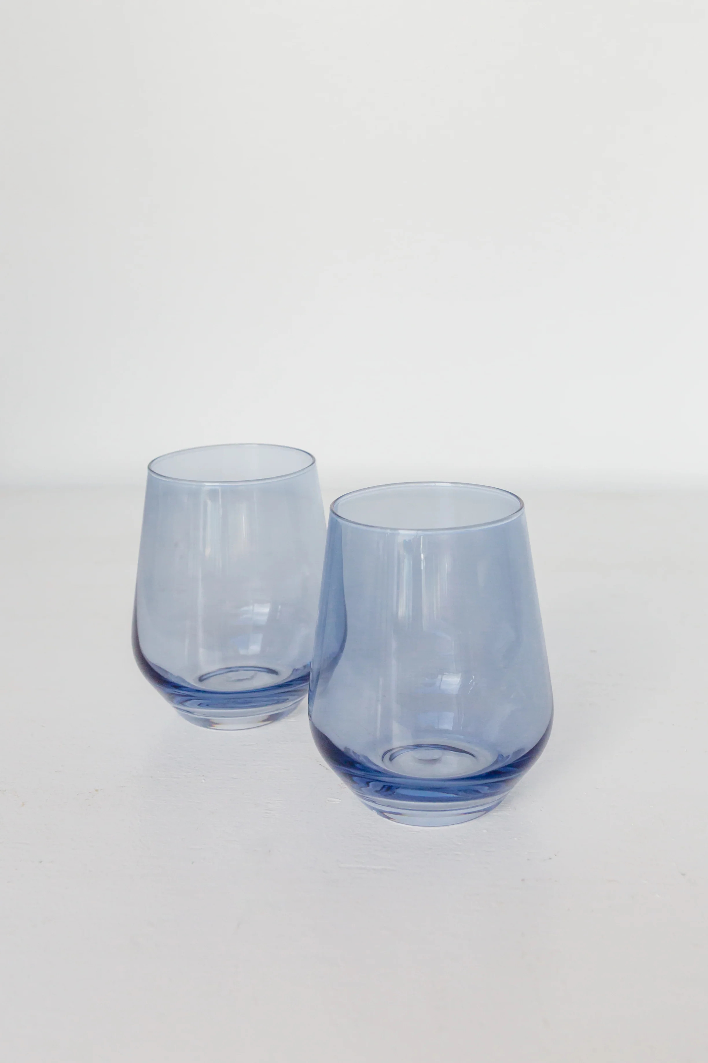 Estelle Colored Wine Stemless - Set of 2 {Cobalt Blue} | Estelle Colored Glass