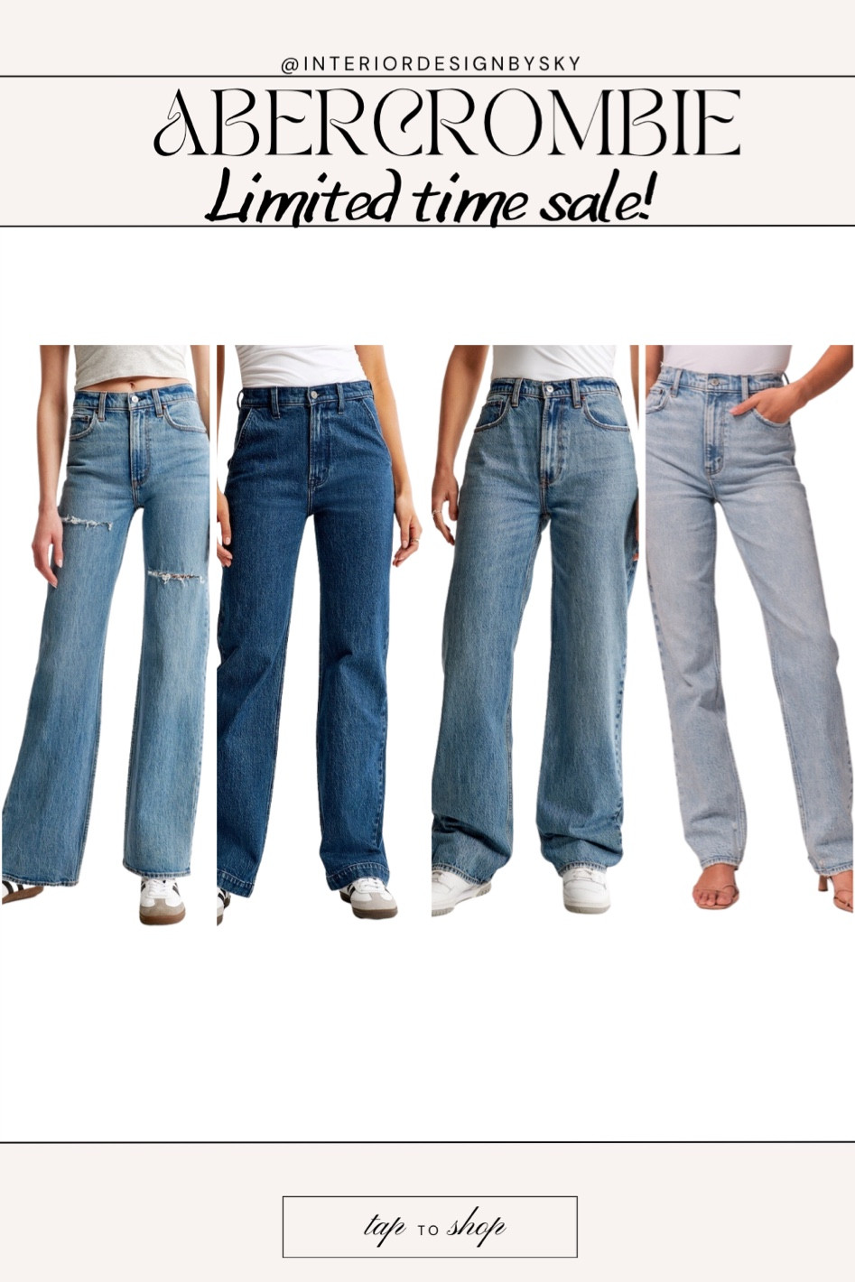 Abercrombie & Fitch jeans on sale up to 25% off! 

#LTKFind #LTKsalealert #LTKunder100