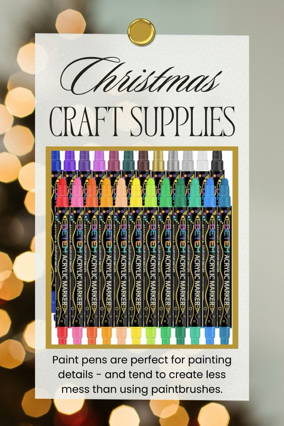 A set of acrylic paint pens is more affordable than paint and far less messy! 

#LTKHoliday