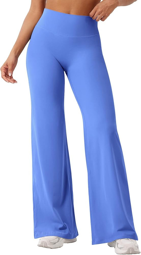 YEOREO Workout Leggings Womens No Front Seam Straight Leggings 29"/ 31.5"/ 33"/ 35" High Waist Bu... | Amazon (US)