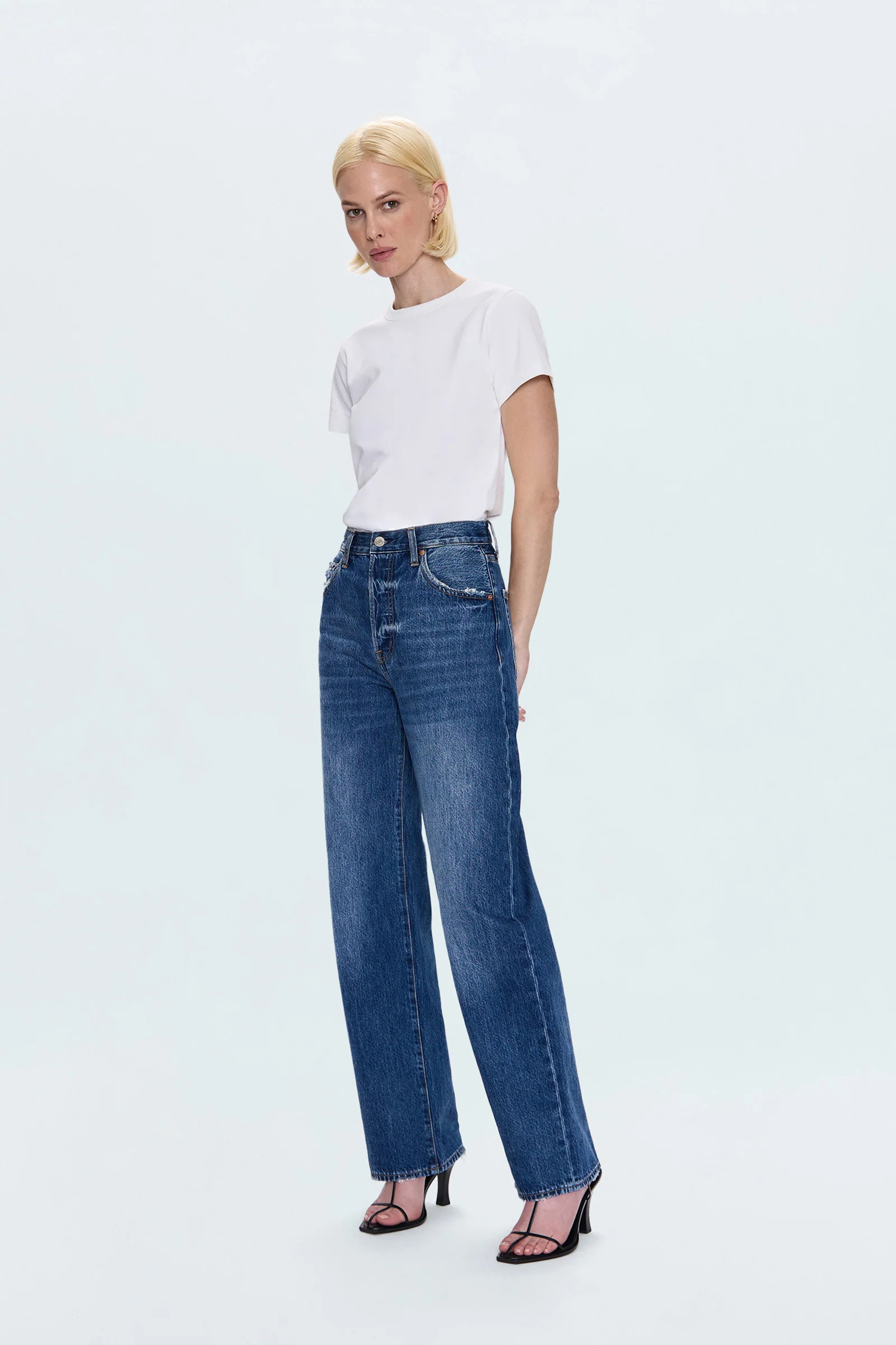 Tate High Rise Bowed Wide Leg Jean - Fulton | Pistola Denim