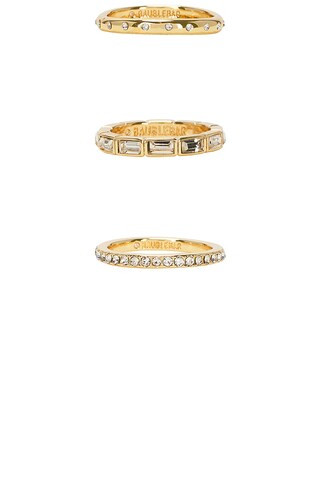 Amber Ring Set in Gold | Revolve Clothing (Global)