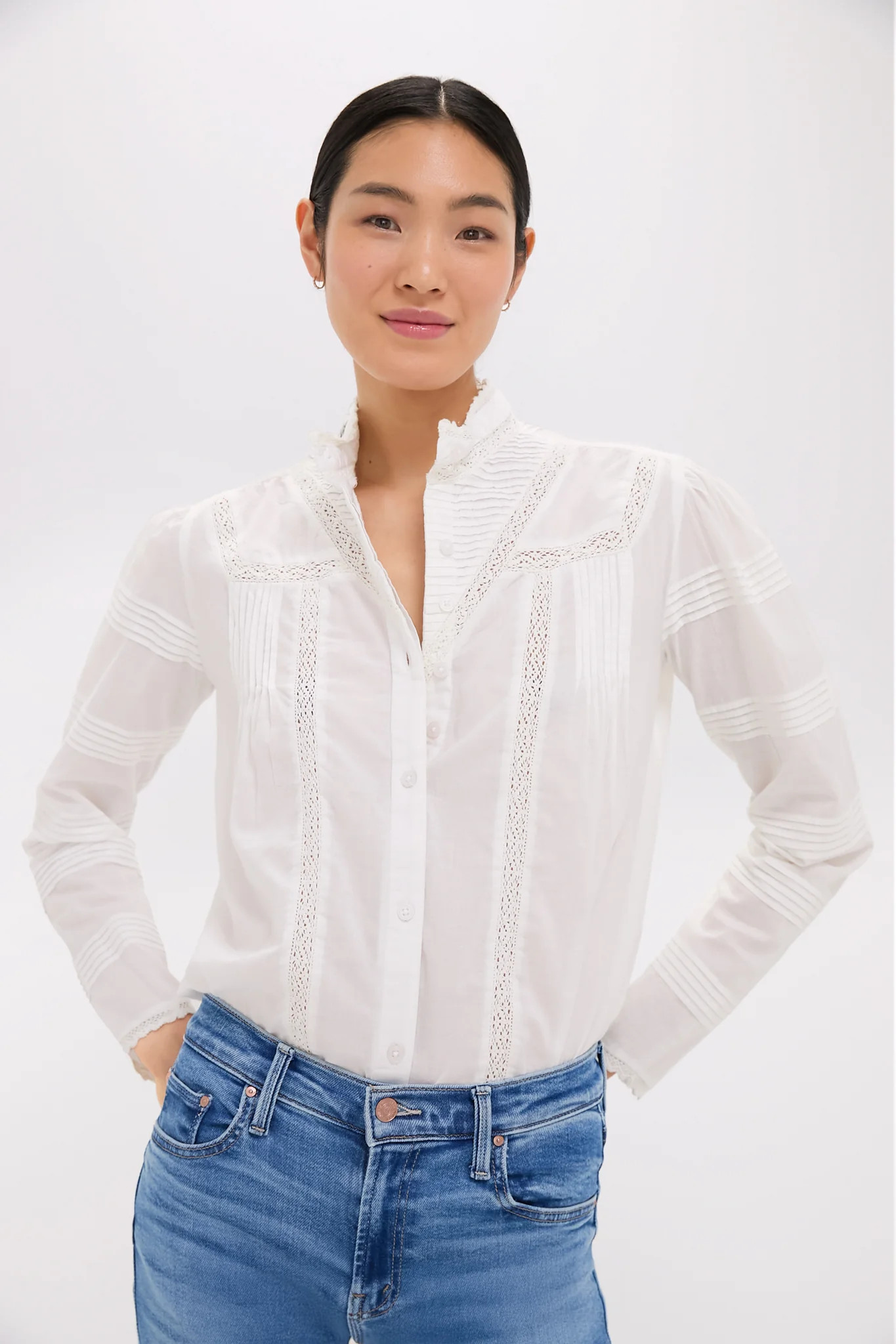 White Priya Shirt | Tuckernuck (US)