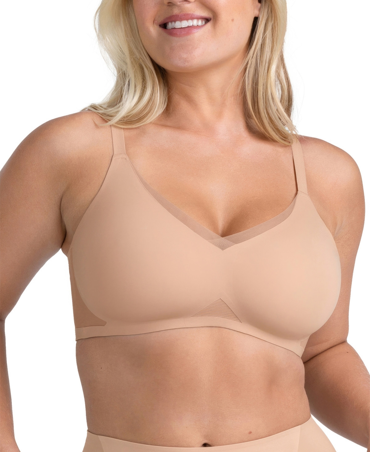 Honeylove Women's Wireless Lift Full Coverage Bra - Sand | Macy's