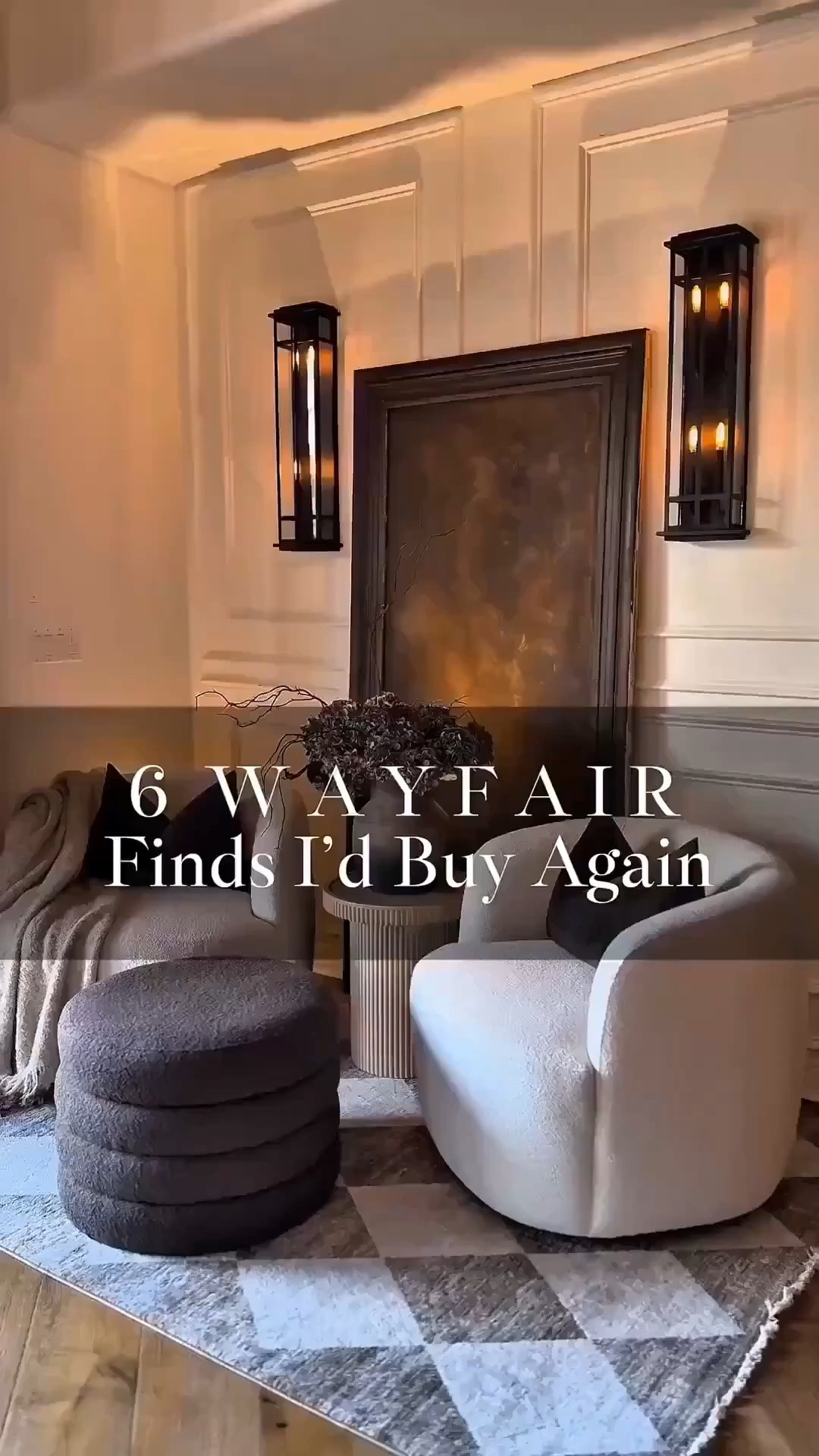 Here are six Wayfair finds I have and would buy again! 🤍 My sleek round ottomans with the most stunning fabric. My swivel barrel chairs are beautiful boucle fabric, so comfy, big and pair perfectly with my chocolate ottomans, rustic vase, and faux branches. My black arch credenza of my dreams—elegant, timeless, and full of storage. Gorgeous finds that elevate my space. 

Summerthompsonstyles

#LTKHome #LTKvlog #LTKdayinmylife