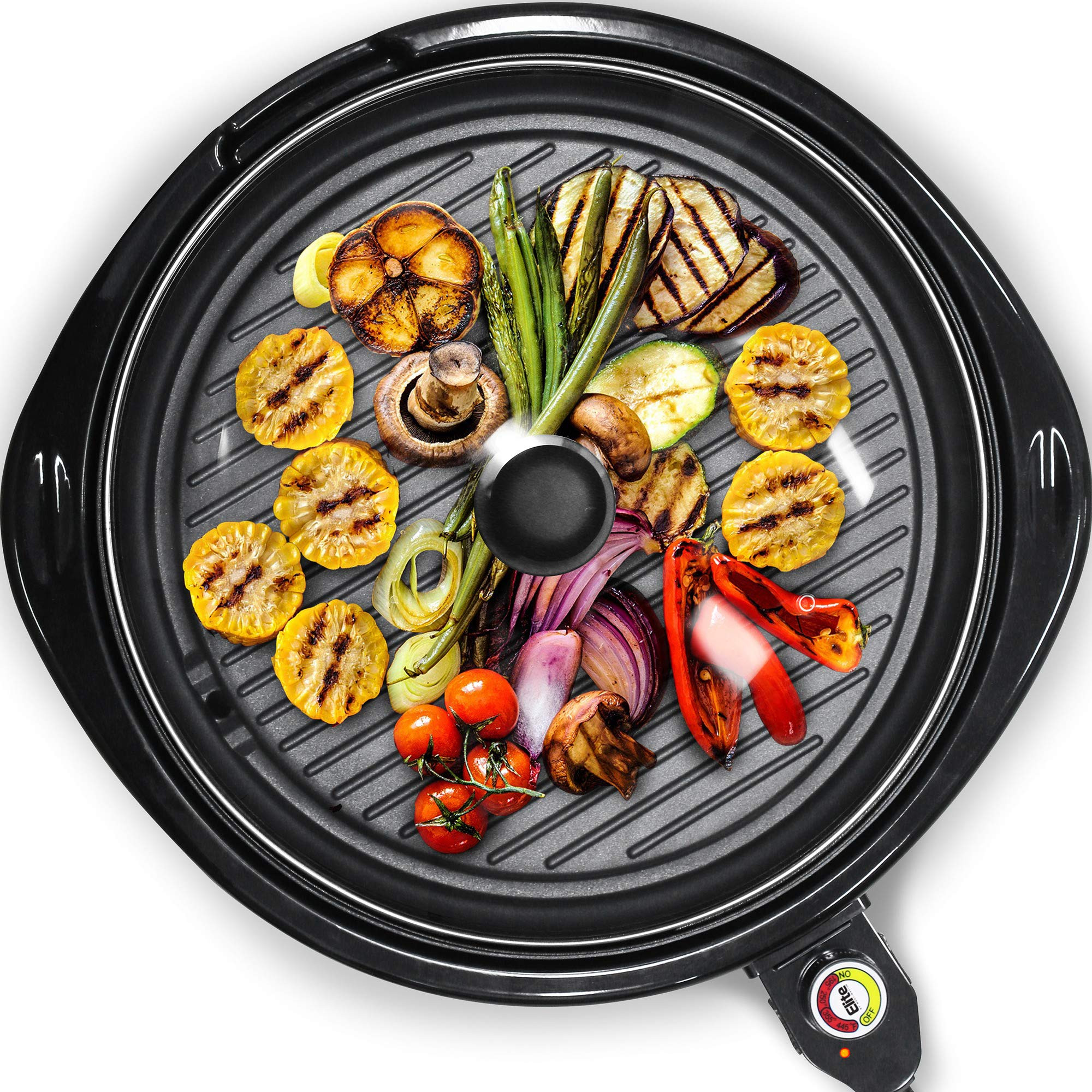 Elite Gourmet EMG-980B Smokeless Electric Tabletop Grill Nonstick, 6-Serving, Dishwasher Safe Rem... | Amazon (US)