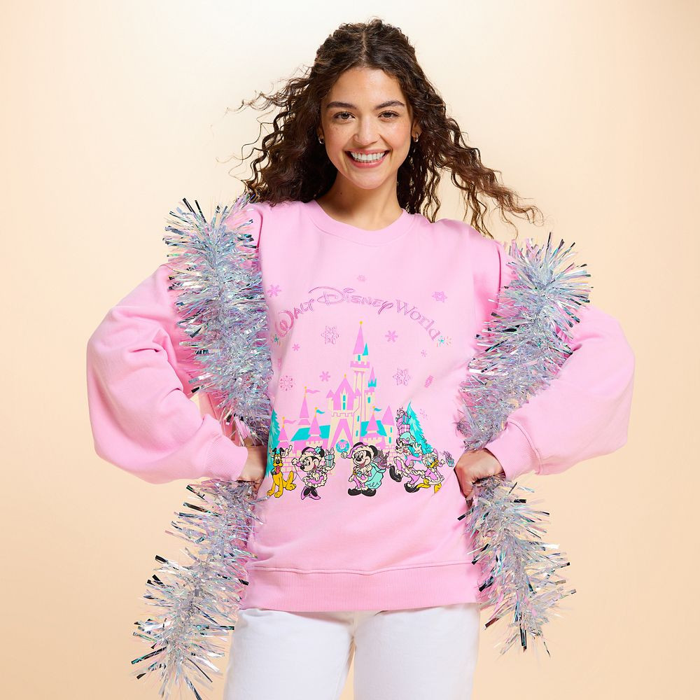 Santa Mickey Mouse and Friends Holiday Fashion Pullover Sweatshirt for Women – Walt Disney Worl... | Disney Store