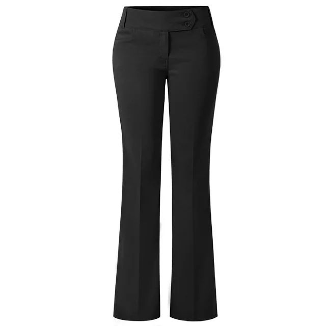 Made by Olivia Women's Relaxed Boot-Cut Stretch Office Pants Trousers Slacks - Walmart.com | Walmart (US)