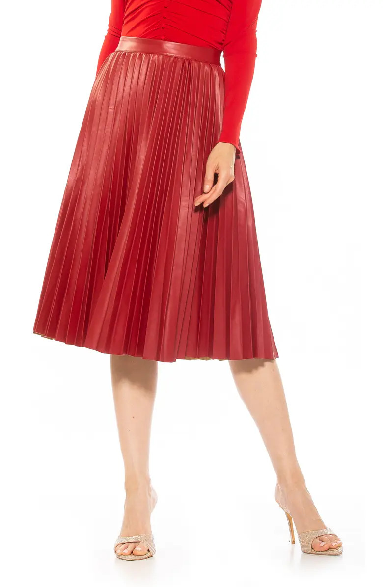 Alexia Admor Luca High Waist Pleated Faux Leather Skirt | Nordstromrack | Nordstrom Rack