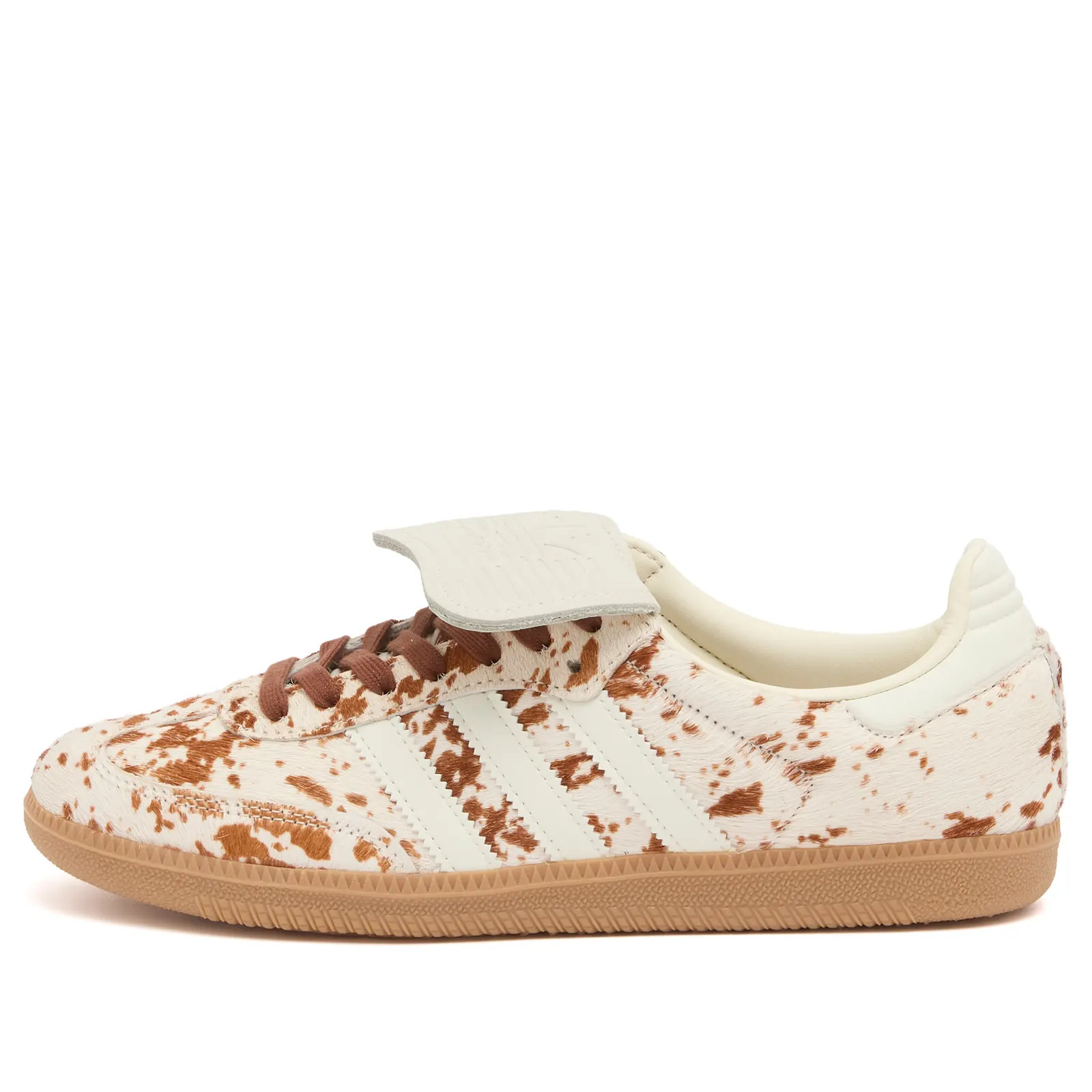Adidas Women's Samba Lt Cow Print Sneaker in Off White/Lucid Pink/Gum, Size UK 4 | END. Clothing