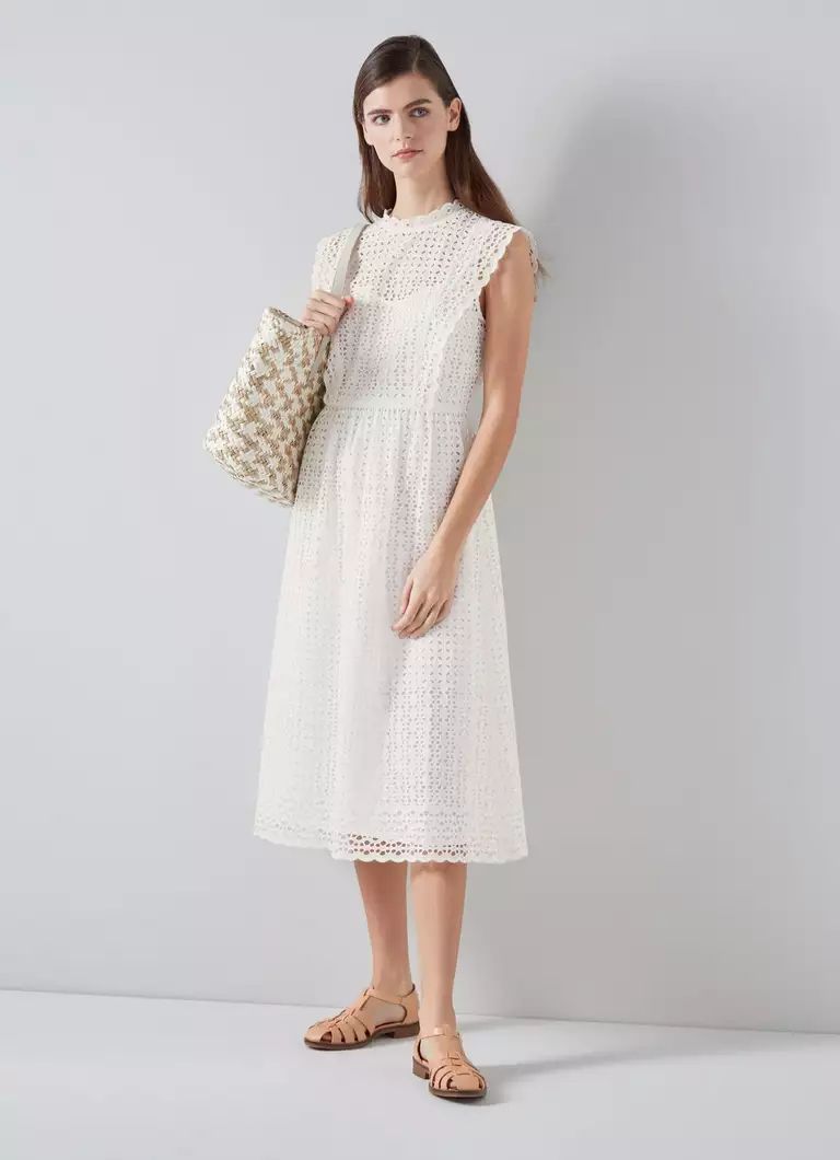 Laila White Broderie Anglaise Sun Dress | L.K. Bennett (UK)