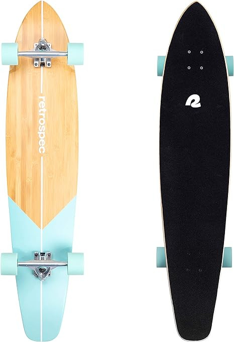Retrospec Zed Pintail & Cruiser Longboard Adult Skateboard - 44in Bamboo & Canadian Maple Deck wi... | Amazon (US)