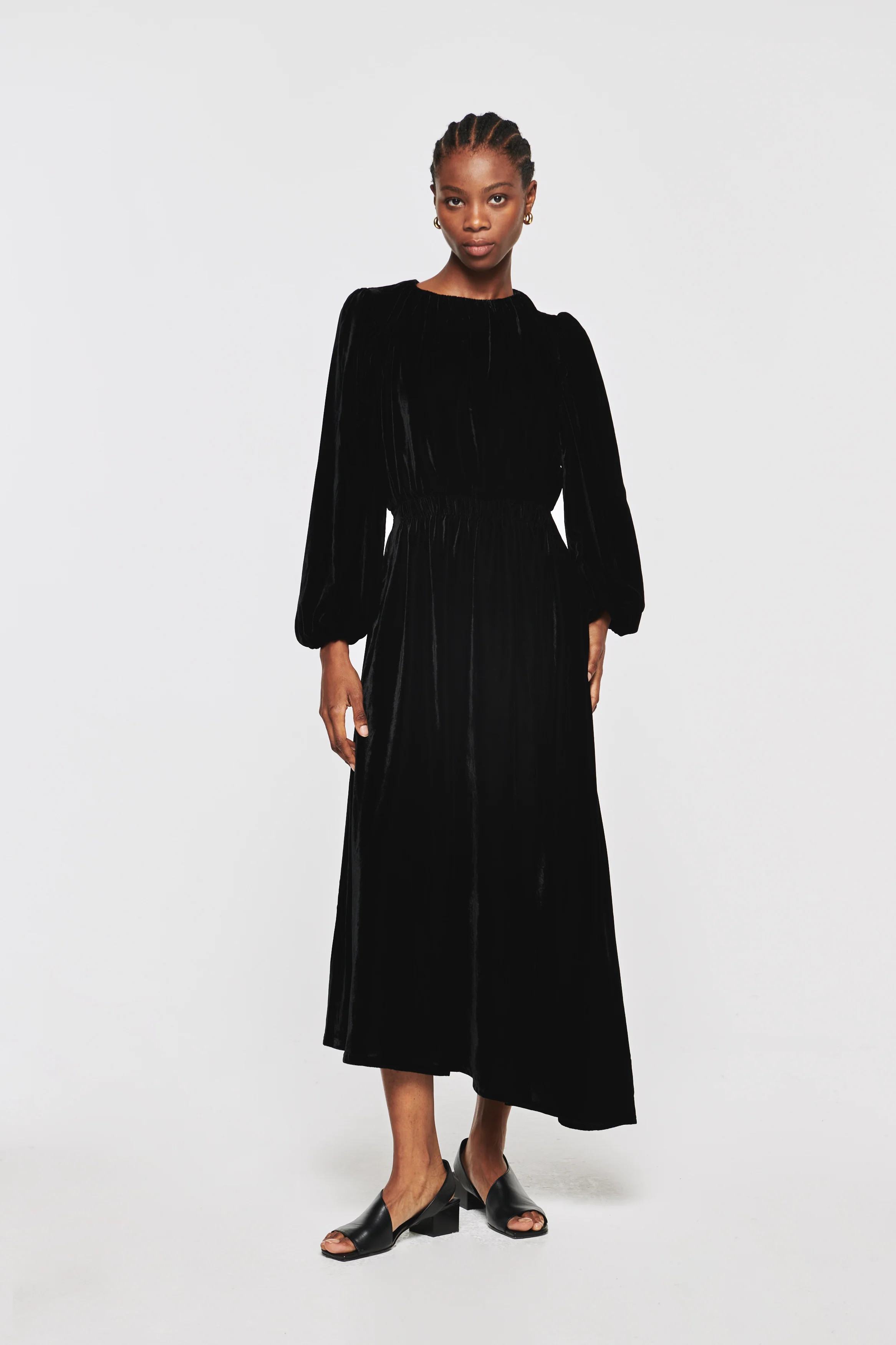 Lucca | Velvet Dress in Black | ALIGNE | Aligne UK