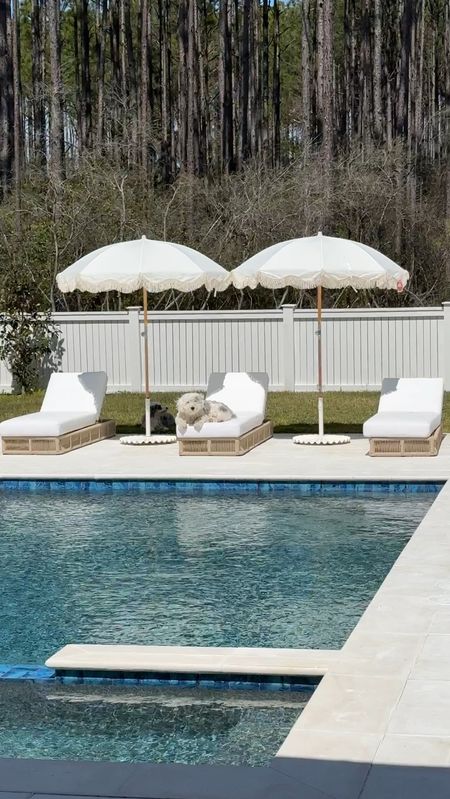 Patio furniture. Pool furniture.  Patio umbrella is an Amazon find.  So is the base!  

#LTKstyletip #LTKfindsunder100 #LTKhome