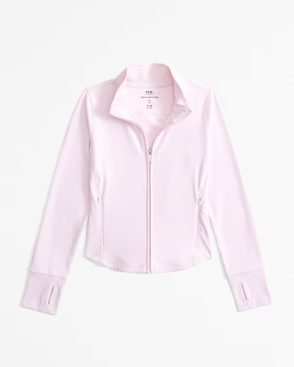 abercrombie kids girls ypb active full-zip sweatshirt in deep blue - size 5/6 | Abercrombie & Fitch (US)