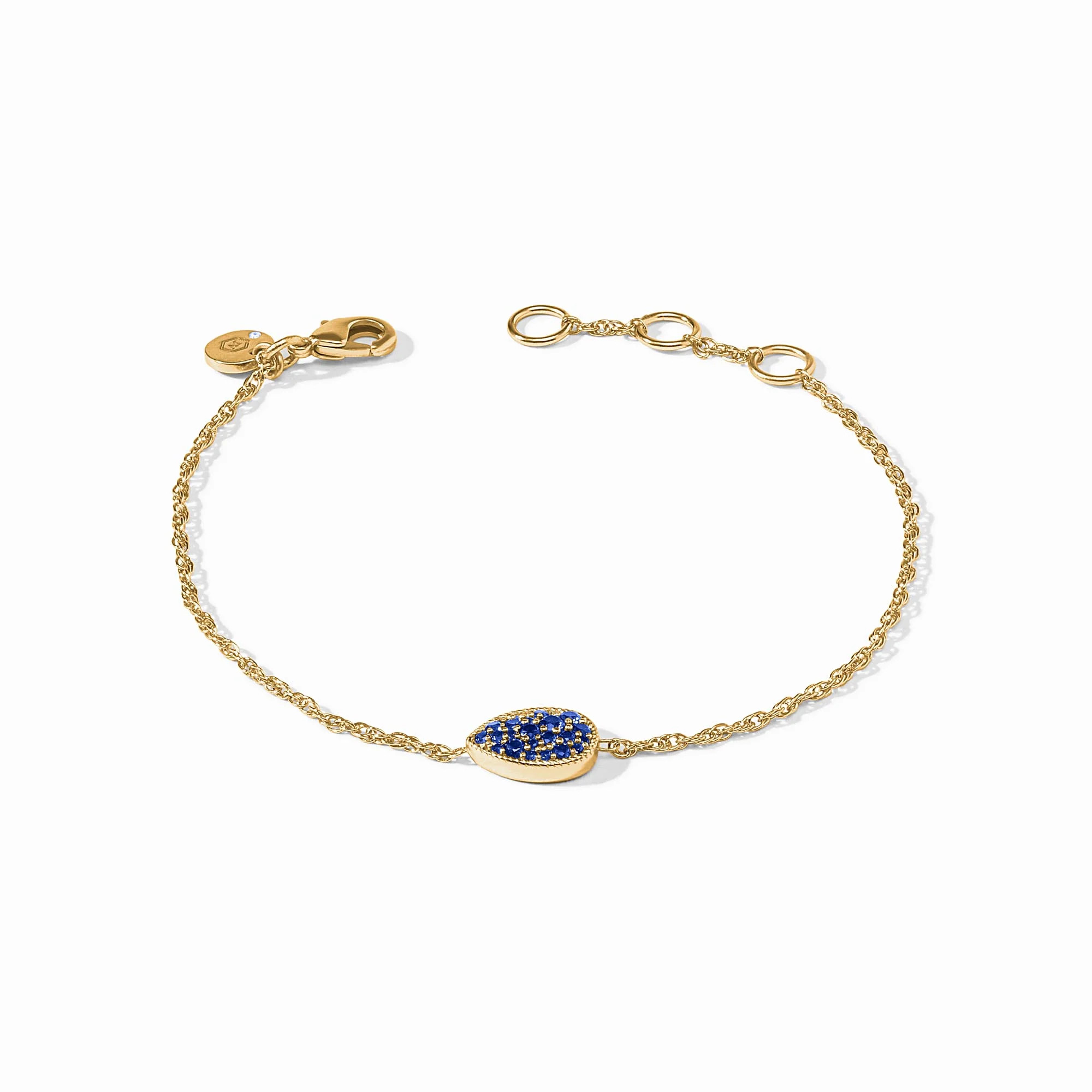 Pavé Teardrop Delicate Sapphire Bracelet | Julie Vos