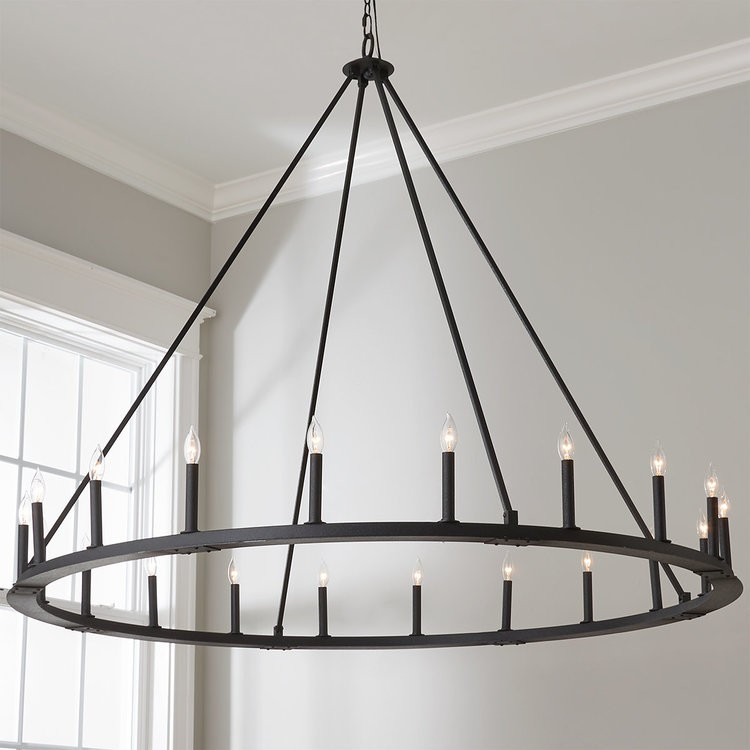 Minimalist Iron Ring Chandelier - 20 Light | Shades of Light
