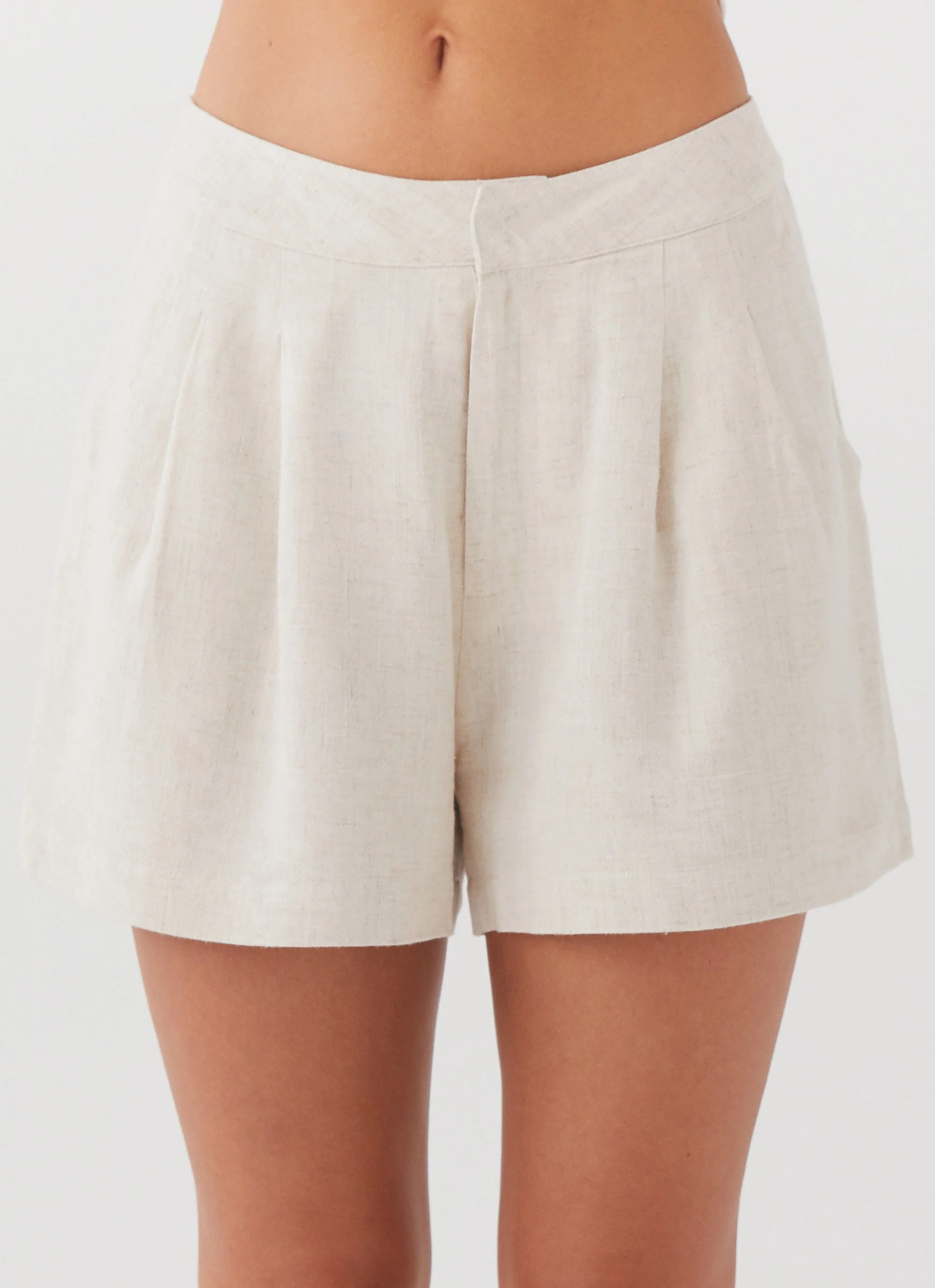 Born For Bordeaux Linen Shorts - Oatmeal | Peppermayo (Global)