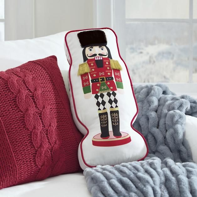 Nutcracker Shaped Pillow | Grandin Road | Grandin Road