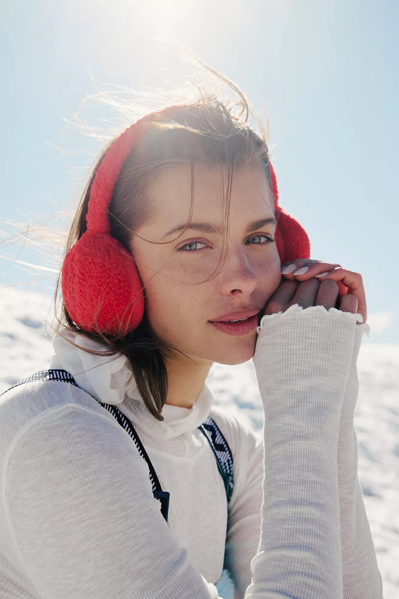Double Diamond Fleece Ear Warmers | Free People (Global - UK&FR Excluded)