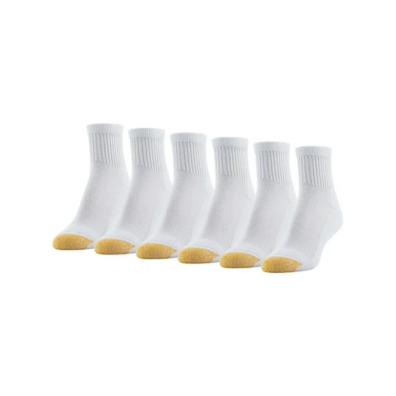 Goldtoe Edition Womens Half Cushion Quarter Socks, 6 Pairs | Gildan