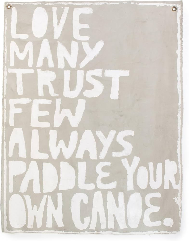 Sugarboo 'Paddle Your Own Canoe' Wall Hanging - 36" x 48" - Inspirational Handcrafted Canvas Art | Amazon (US)